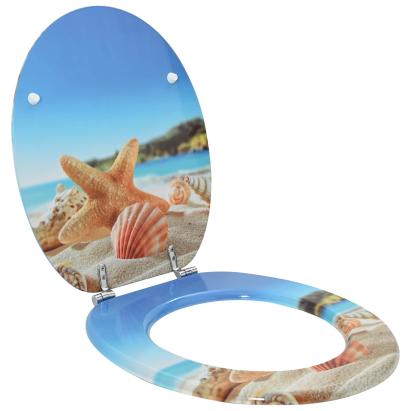 Capacul de toaletă Albastru deschis 44 x 38 cm Placă MDF GartenMobel Dekor