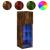 Comode TV cu lumini LED, 2 buc., stejar fumuriu, 30,5x30x90 cm GartenMobel Dekor