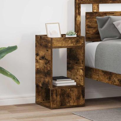 Masă laterală 2 pcs Stejar fumuriu 30 x 30 x 56 cm GartenMobel Dekor