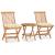 Set mobilier pliabil exterior cu perne, 3 piese, lemn masiv tec GartenMobel Dekor