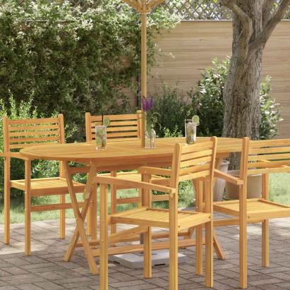 Masă de grădină pliabilă, 160x85x75 cm, lemn masiv de eucalipt GartenMobel Dekor