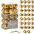 Set globuri de Craciun, 30 bucati, 3 modele, 3cm, auriu Household NewTrend