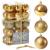 Set globuri de Craciun, 30 bucati, 3 modele, 3cm, auriu Household NewTrend