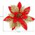 Set 10 ornamente pentru bradul de Craciun, stea Poinsettia, 14cm, rosu auriu Household NewTrend