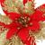 Set 10 ornamente pentru bradul de Craciun, stea Poinsettia, 14cm, rosu auriu Household NewTrend