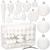 Set globuri si decoratiuni de Craciun, 72 piese, diverse dimensiuni, alb Household NewTrend