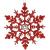 Decoratiune brad fulg de zapada cu cristal, set 2 bucati, 12cm, rosu Household NewTrend