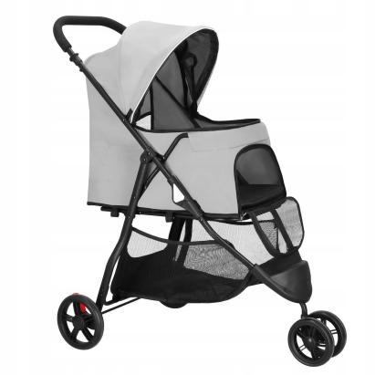 Carucior pentru transport animale, sarcina 15 kg, pentru caini si pisici Household NewTrend