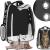 Rucsac transport animale talie mica-medie, maxim 12 kg, hublou panoramic transparent, buzunare laterale, negru Household NewTrend