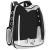 Rucsac transport animale talie mica-medie, maxim 12 kg, hublou panoramic transparent, buzunare laterale, negru Household NewTrend