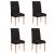 Set 4 huse universale pentru scaun, marime universala, poliester si spandex, 45 x 60 cm, negru Household NewTrend