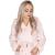 Halat de baie pentru femei pana la genunchi, cu gluga, marimea S/M, roz Household NewTrend