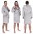 Halat de baie pentru barbati pana la genunchi, gluga mare, marimea M/L, gri Household NewTrend