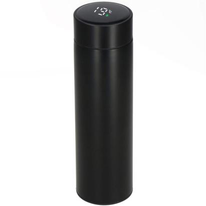 Cana termos Smart, inox, display LED, afisare temperatura, 500ml, 23cm, negru Household NewTrend