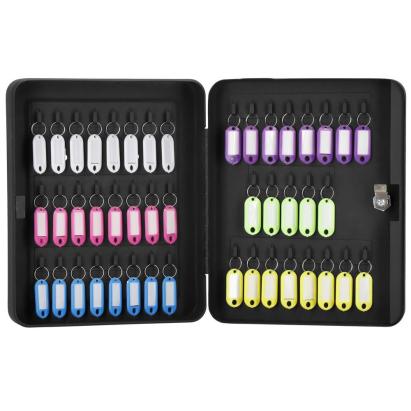 Cutie metalica din otel pentru 48 chei, echipata, 30x24x7.5cm, neagra Household NewTrend