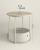 VASAGLE Masuta de cafea rotunda cu cos de stofa, stil modern, 45x50cm, bej Household NewTrend