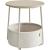 VASAGLE Masuta de cafea rotunda cu cos de stofa, stil modern, 45x50cm, bej Household NewTrend