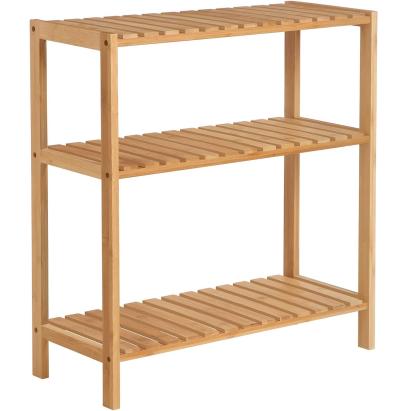 SONGMICS Raft de depozitare din bambus, cu 3 niveluri, 60x26x66 cm, maro Household NewTrend