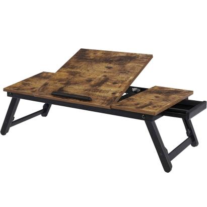 SONGMICS Masa de pat pentru laptop, plabila si reglabila, 71x35x23 cm, maro Household NewTrend