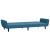 Canapea extensibilă cu 2 locuri și taburet, albastru, catifea GartenMobel Dekor