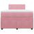 Pat box spring cu saltea, roz, 120x200 cm, catifea GartenMobel Dekor