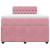 Pat box spring cu saltea, roz, 120x200 cm, catifea GartenMobel Dekor