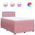 Pat box spring cu saltea, roz, 120x200 cm, catifea GartenMobel Dekor