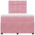 Pat box spring cu saltea, roz, 120x200 cm, catifea GartenMobel Dekor