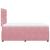 Pat box spring cu saltea, roz, 120x200 cm, catifea GartenMobel Dekor