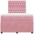 Pat box spring cu saltea, roz, 120x200 cm, catifea GartenMobel Dekor