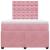 Pat box spring cu saltea, roz, 120x200 cm, catifea GartenMobel Dekor