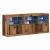 Bufet LED Lemn vechi 162 x 37 x 67 cm Lemn compozit GartenMobel Dekor
