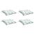 Perne de scaun, 4 buc., 40x40x7 cm, textil, model frunze GartenMobel Dekor