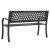 Bancă de grădină din oțel, negru, 120 cm GartenMobel Dekor