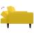 Canapea extensibilă cu 2 locuri, galben, catifea GartenMobel Dekor
