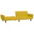 Canapea extensibilă cu 2 locuri, galben, catifea GartenMobel Dekor