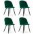 Set 4 scaune bucatarie/living, Artool, Bello, catifea, metal, verde, 46x42.5x76.5 cm GartenVIP DiyLine