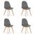 Set 4 scaune bucatarie/living, Artool, Bora, catifea, lemn, gri inchis, 44.5x54x81.5 cm GartenVIP DiyLine