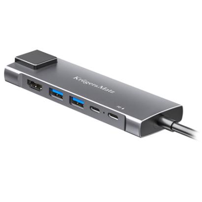 ADAPTOR HUB USB TIP C HDMI/2X USB3.0/2X USB TIP C/RJ45 EuroGoods Quality