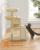 FEANDREA Ansamblu de joaca pisici, tip copac, 2 culcusuri, ascunzatoare, 48x48x96 cm, bej Household NewTrend
