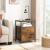 VASAGLE Noptiera cu compartiment deschis, 2 sertare, stil industrial, 45x45x60cm, maro rustic si negru Household NewTrend