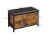 VASAGLE Banca cu lada de depozitare, perna captusita, piele sintetica neagra, 40x80x50cm, maro rustic Household NewTrend