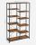 VASAGLE Biblioteca cu suport de depozitare pe 5 etaje, 30x100x170cm, stil industrial, maro rustic si negru Household NewTrend