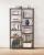 VASAGLE Biblioteca cu suport de depozitare pe 5 etaje, 30x100x170cm, stil industrial, maro rustic si negru Household NewTrend
