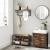 VASAGLE Cuier de perete cu raft de depozitare, 5 carlige detasabile, 30x66x27cm, maro rustic si negru Household NewTrend