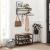 VASAGLE Cuier de perete cu raft de depozitare, 5 carlige detasabile, 30x66x27cm, maro rustic si negru Household NewTrend