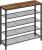 VASAGLE Raft de pantofi, cu 4 rafturi din plasa, cadru din otel, industrial, 30x100x92cm, maro rustic si negru Household NewTrend