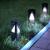 Lampa Solara LED tip Stalpisor Triunghiular Negru Mat, Lumina Alb Rece, Inaltime 28cm