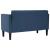 Canapea loveseat, albastru, 111 cm, textil GartenMobel Dekor