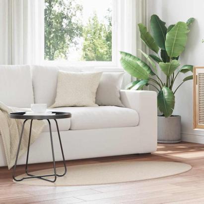 Covoare de zonă Oval HUARTE Bej 150 x 80 cm 100% Polyester GartenMobel Dekor